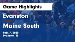Evanston  vs Maine South  Game Highlights - Feb. 7, 2020