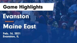 Evanston  vs Maine East  Game Highlights - Feb. 16, 2021