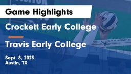 Crockett Early College  vs Travis Early College  Game Highlights - Sept. 8, 2023