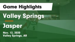 Valley Springs  vs Jasper  Game Highlights - Nov. 12, 2020