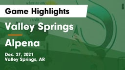 Valley Springs  vs Alpena  Game Highlights - Dec. 27, 2021