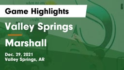 Valley Springs  vs Marshall  Game Highlights - Dec. 29, 2021