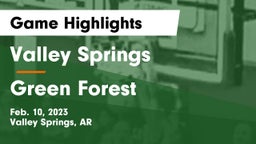Valley Springs  vs Green Forest  Game Highlights - Feb. 10, 2023