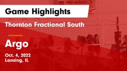 Thornton Fractional South  vs Argo  Game Highlights - Oct. 4, 2022
