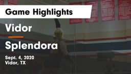 Vidor  vs Splendora  Game Highlights - Sept. 4, 2020