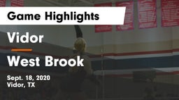 Vidor  vs West Brook  Game Highlights - Sept. 18, 2020