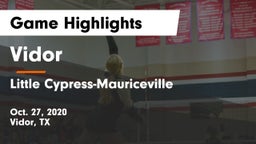 Vidor  vs Little Cypress-Mauriceville  Game Highlights - Oct. 27, 2020