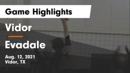 Vidor  vs Evadale Game Highlights - Aug. 12, 2021