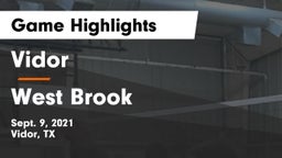 Vidor  vs West Brook  Game Highlights - Sept. 9, 2021