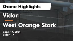 Vidor  vs West Orange Stark  Game Highlights - Sept. 17, 2021