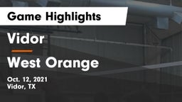 Vidor  vs West Orange  Game Highlights - Oct. 12, 2021