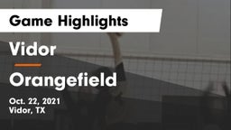 Vidor  vs Orangefield  Game Highlights - Oct. 22, 2021