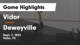 Vidor  vs Deweyville  Game Highlights - Sept. 2, 2022