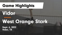 Vidor  vs West Orange Stark  Game Highlights - Sept. 6, 2022