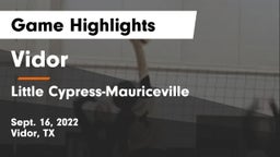 Vidor  vs Little Cypress-Mauriceville  Game Highlights - Sept. 16, 2022