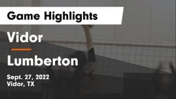 Vidor  vs Lumberton  Game Highlights - Sept. 27, 2022