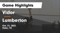 Vidor  vs Lumberton  Game Highlights - Oct. 21, 2022