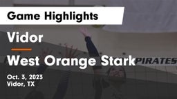 Vidor  vs West Orange Stark  Game Highlights - Oct. 3, 2023