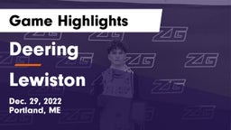 Deering  vs Lewiston  Game Highlights - Dec. 29, 2022