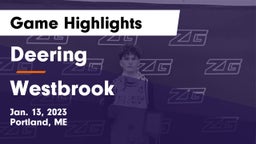 Deering  vs Westbrook  Game Highlights - Jan. 13, 2023