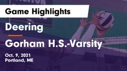 Deering  vs Gorham H.S.-Varsity Game Highlights - Oct. 9, 2021