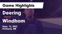 Deering  vs Windham  Game Highlights - Sept. 12, 2022