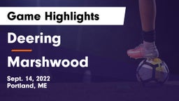 Deering  vs Marshwood  Game Highlights - Sept. 14, 2022