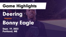 Deering  vs Bonny Eagle  Game Highlights - Sept. 19, 2022