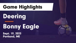Deering  vs Bonny Eagle  Game Highlights - Sept. 19, 2023