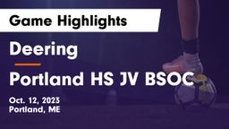Deering  vs Portland HS JV BSOC Game Highlights - Oct. 12, 2023