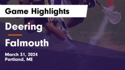 Deering  vs Falmouth  Game Highlights - March 31, 2024