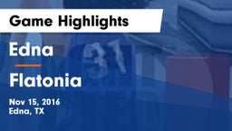 Edna  vs Flatonia  Game Highlights - Nov 15, 2016
