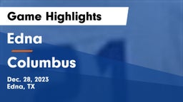 Edna  vs Columbus  Game Highlights - Dec. 28, 2023
