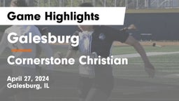 Galesburg  vs Cornerstone Christian  Game Highlights - April 27, 2024