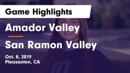 Amador Valley  vs San Ramon Valley  Game Highlights - Oct. 8, 2019