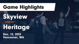 Skyview  vs Heritage  Game Highlights - Dec. 13, 2023