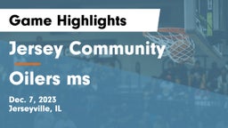 Jersey Community  vs Oilers ms Game Highlights - Dec. 7, 2023