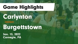 Carlynton  vs Burgettstown  Game Highlights - Jan. 13, 2022