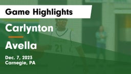 Carlynton  vs Avella  Game Highlights - Dec. 7, 2023