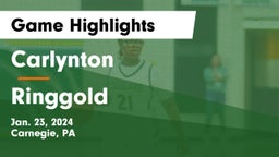 Carlynton  vs Ringgold  Game Highlights - Jan. 23, 2024