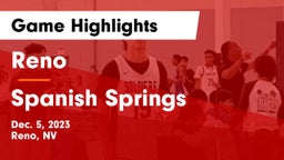 Reno  vs Spanish Springs  Game Highlights - Dec. 5, 2023