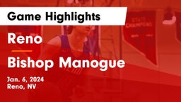 Reno  vs Bishop Manogue  Game Highlights - Jan. 6, 2024