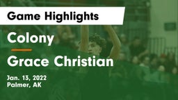 Colony  vs Grace Christian  Game Highlights - Jan. 13, 2022