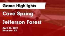 Cave Spring  vs Jefferson Forest  Game Highlights - April 28, 2022