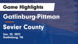 Gatlinburg-Pittman  vs Sevier County  Game Highlights - Jan. 25, 2022