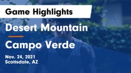 Desert Mountain  vs Campo Verde  Game Highlights - Nov. 24, 2021