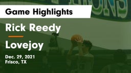 Rick Reedy  vs Lovejoy  Game Highlights - Dec. 29, 2021