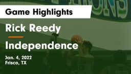 Rick Reedy  vs Independence  Game Highlights - Jan. 4, 2022