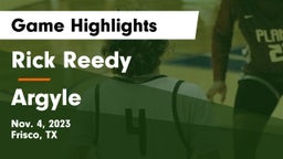 Rick Reedy  vs Argyle  Game Highlights - Nov. 4, 2023