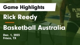Rick Reedy  vs Basketball Australia Game Highlights - Dec. 1, 2023